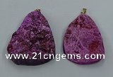 NGP8670 35*55mm - 45*60mm freeform druzy agate pendants wholesale