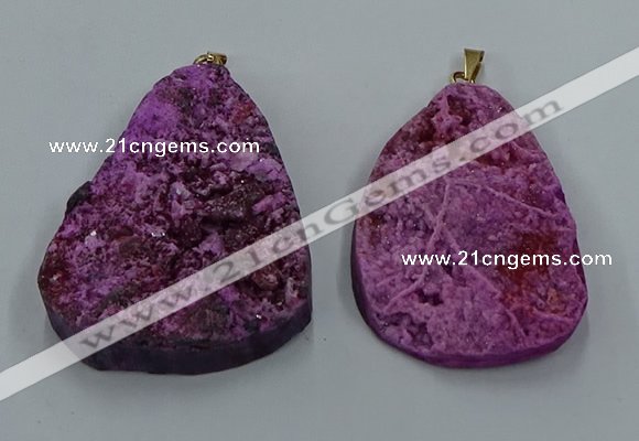 NGP8670 35*55mm - 45*60mm freeform druzy agate pendants wholesale