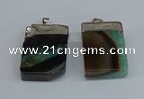 NGP8682 26*36mm rectangle druzy agate pendants wholesale