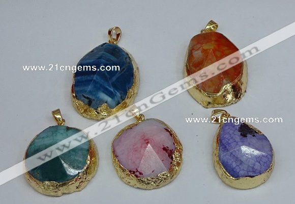 NGP8695 28*35mm - 30*40mm freeform agate pendants wholesale