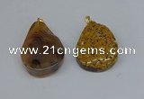 NGP8706 25*40mm – 35*50mm freeform agate pendants wholesale