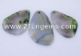 NGP871 5PCS 35-45mm*55-70mm freeform agate gemstone pendants
