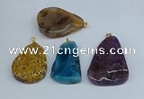 NGP8712 25*40mm – 35*50mm freeform agate pendants wholesale