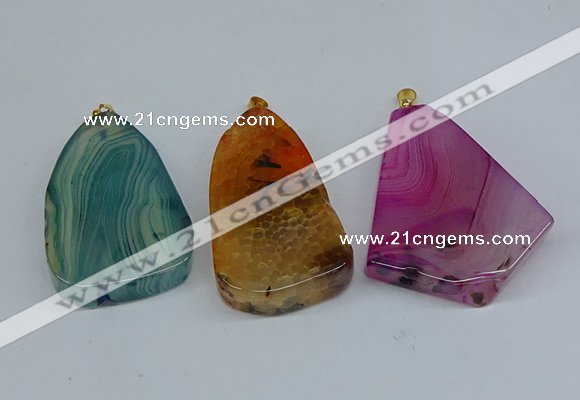 NGP8722 28*38mm - 40*45mm freeform agate pendants wholesale
