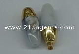 NGP8735 18*44mm rice agate gemstone pendants wholesale