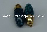 NGP8739 18*44mm rice agate gemstone pendants wholesale