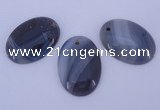 NGP874 5PCS 24*34mm oval agate gemstone pendants wholesale