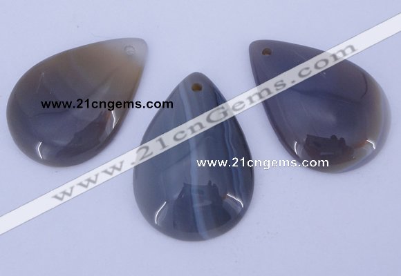 NGP875 5PCS 28*38mm flat teardrop agate gemstone pendants wholesale