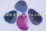 NGP876 5PCS 40-45mm*50-70mm freeform agate gemstone pendants