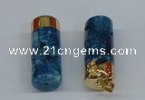 NGP8767 18*40mm tube agate gemstone pendants wholesale