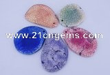 NGP877 5PCS 40-50mm*50-70mm freeform agate gemstone pendants