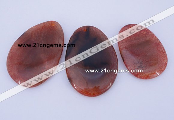 NGP878 5PCS 40-45mm*55-70mm freeform agate gemstone pendants