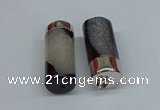NGP8787 18*45mm tube agate gemstone pendants wholesale