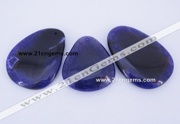 NGP879 5PCS 40-45mm*50-65mm freeform agate gemstone pendants