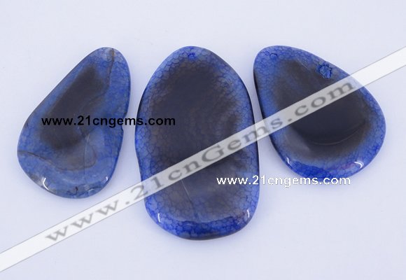 NGP881 5PCS 35-45mm*60-75mm freeform agate gemstone pendants