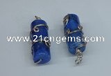 NGP8820 18*45mm tube agate gemstone pendants wholesale