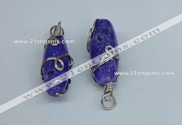 NGP8826 18*45mm rice agate gemstone pendants wholesale