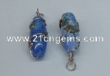 NGP8828 18*45mm rice agate gemstone pendants wholesale