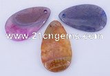 NGP883 5PCS 29*50mm flat teardrop agate gemstone pendants wholesale