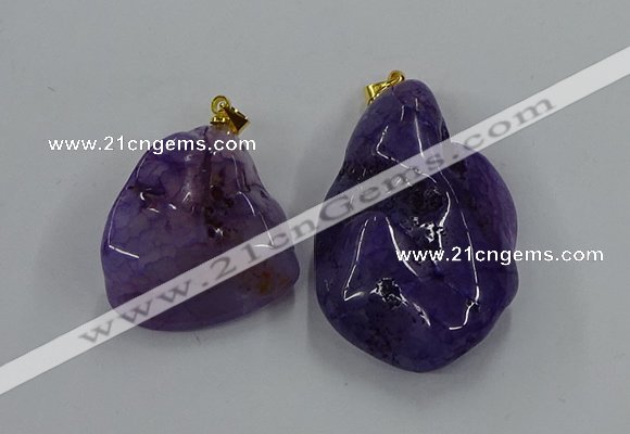 NGP8836 20*25mm - 30*40mm nuggets agate pendants wholesale