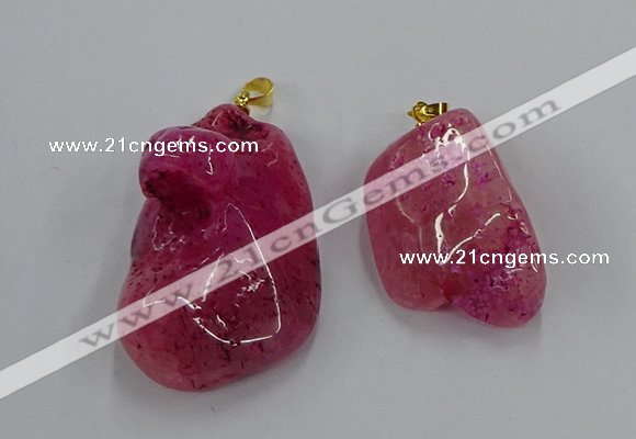 NGP8838 20*25mm - 30*40mm nuggets agate pendants wholesale