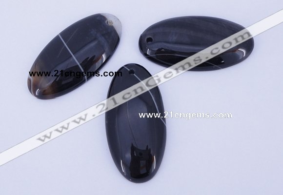 NGP884 5PCS 25*49mm oval agate gemstone pendants wholesale