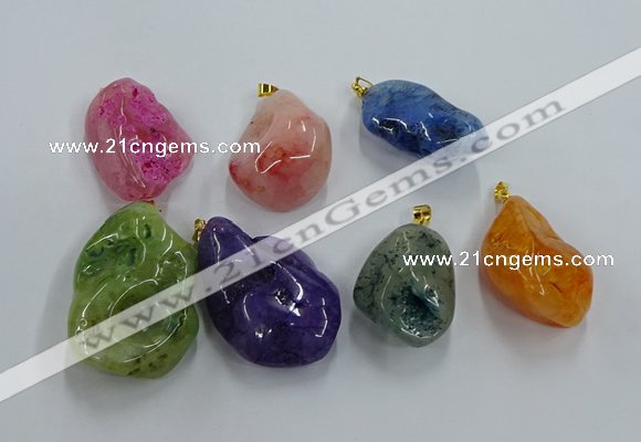 NGP8843 20*25mm - 30*40mm nuggets agate pendants wholesale