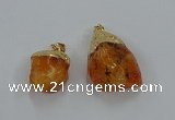 NGP8845 20*25mm - 30*40mm nuggets agate gemstone pendants