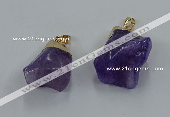 NGP8846 20*25mm - 30*40mm nuggets agate gemstone pendants