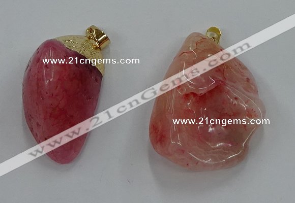 NGP8847 20*25mm - 30*40mm nuggets agate gemstone pendants