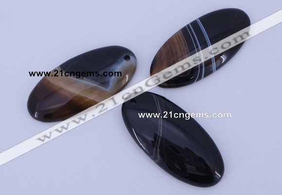 NGP885 5PCS 22*48mm oval agate gemstone pendants wholesale