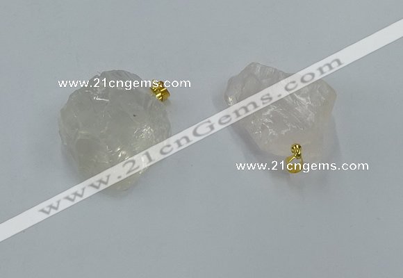 NGP8855 20*25mm - 30*40mm nuggets white crystal pendants wholesale