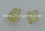NGP8857 20*25mm - 30*40mm nuggets lemon quartz pendants wholesale