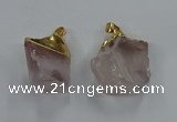 NGP8862 20*25mm - 30*40mm nuggets white crystal gemstone pendants