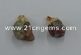 NGP8866 20*25mm - 30*40mm nuggets tourmaline gemstone pendants