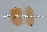 NGP8879 16*38mm - 25*60mm sticks crackle quartz pendants wholesale