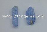 NGP8882 16*38mm - 25*60mm sticks crackle quartz pendants wholesale