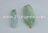 NGP8884 16*38mm - 25*60mm sticks crackle quartz pendants wholesale