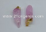 NGP8890 10*35mm - 20*45mm sticks crackle quartz pendants