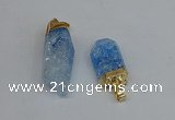 NGP8891 10*35mm - 20*45mm sticks crackle quartz pendants