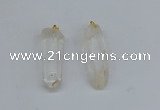 NGP8898 12*40mm - 14*42mm sticks white crystal pendants wholesale