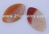 NGP892 5PCS 30*50 marquise agate druzy geode gemstone pendants