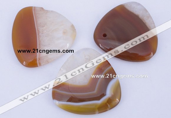 NGP893 5PCS 39*39mm triangle agate druzy geode gemstone pendants