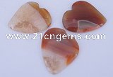 NGP894 5PCS 42*50mm heart agate druzy geode gemstone pendants