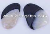 NGP900 5PCS 35-45mm*50-60mm freeform agate druzy geode gemstone pendants