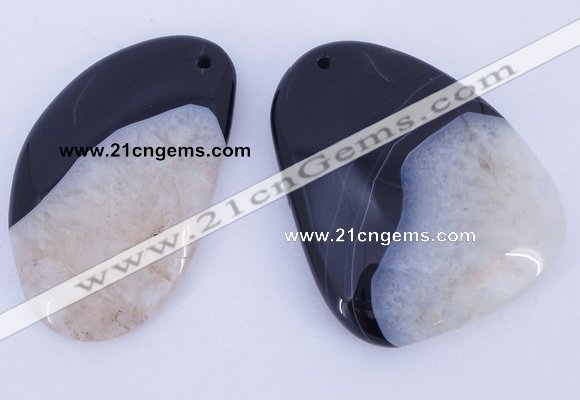 NGP900 5PCS 35-45mm*50-60mm freeform agate druzy geode gemstone pendants