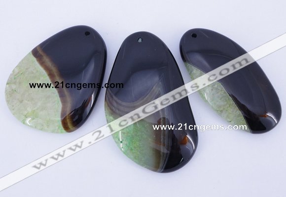 NGP901 5PCS 30-40mm*50-70mm freeform agate druzy geode gemstone pendants