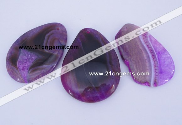 NGP904 5PCS 35-50mm*55-65mm freeform agate druzy geode gemstone pendants