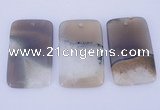 NGP911 5PCS 34*54mm rectangle agate druzy geode gemstone pendants