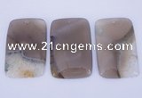 NGP913 5PCS 35*59mm rectangle agate druzy geode gemstone pendants